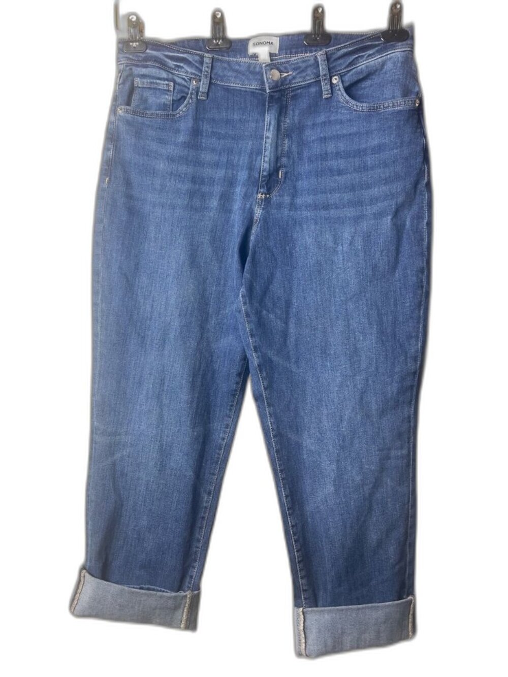 NWOT Sonoma Goods For Life-Dark Blue Cuffed Ankle Jeans Size 16